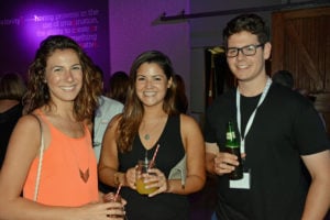 Pictured (LtoR) Rachel Avara, Stephanie Bradshaw lead event producer; Ali Schroeder, Stephanie Bradshaw graphic designer; and Joel Flora, Mozell Films cinematographer
