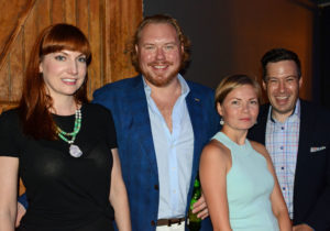 Pictured (LtoR) Christina Giffin, Monument Sotheby's International Realty realtor; Ethan Giffin, Groove founder/CEO; Anastasia Steinberg, HD Supply construction account executive; and Jeremy Steinberg, Anson Capital principal