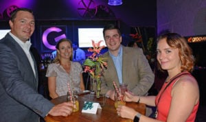 Pictured (LtoR) Craig Leonard, Groove digital sales executive; Brittany Doyle, Groove executive assistant; Porter Whitman, Groove sales consultant; and Mary Carballo, AFR Event Furnishings account executive