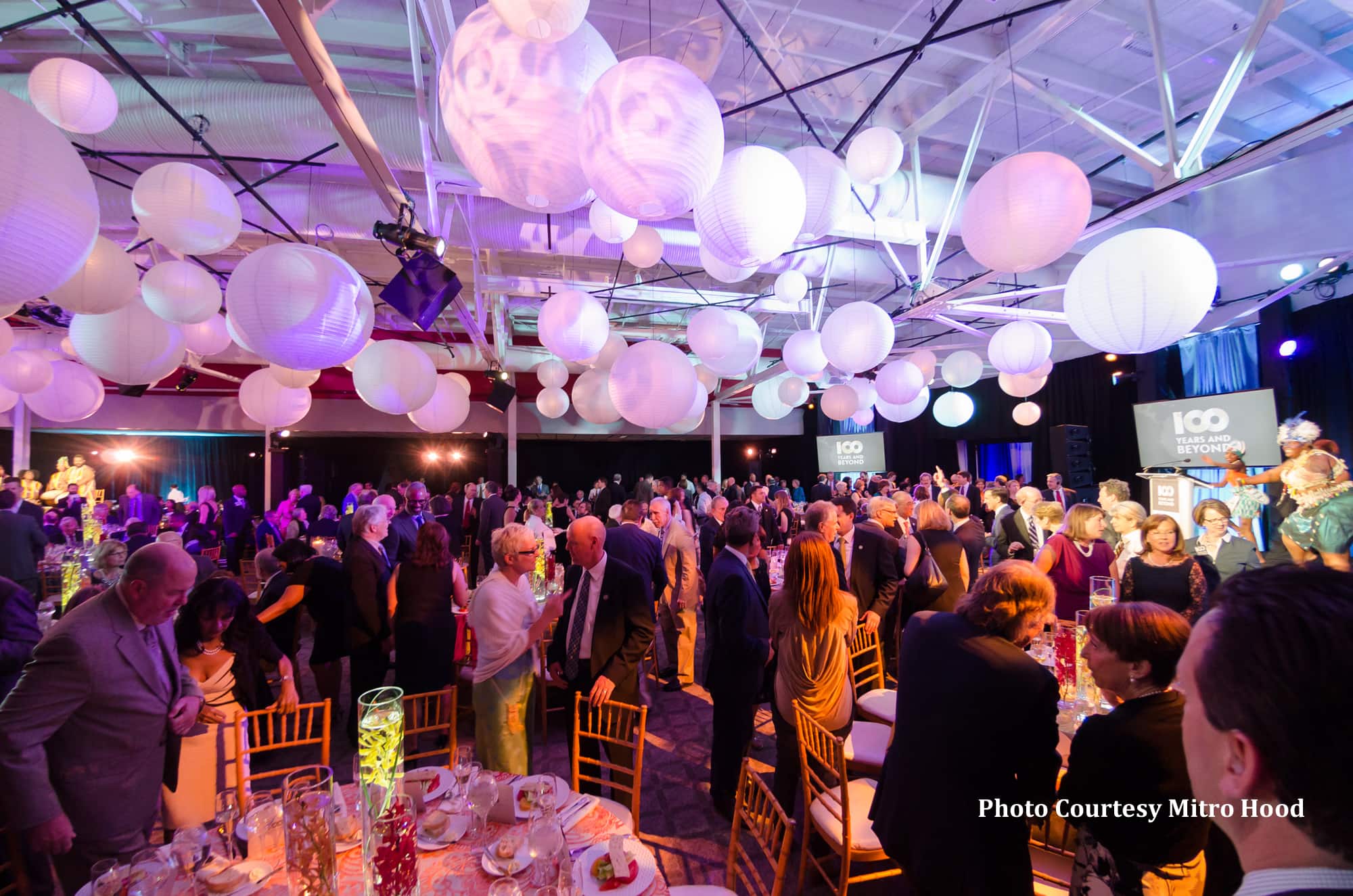 Historic Montgomery Park was transformed to host the Johns Hopkins Bloomberg School of Public Health's "Centennial Celebration Dinner: 100 Years and Beyond"