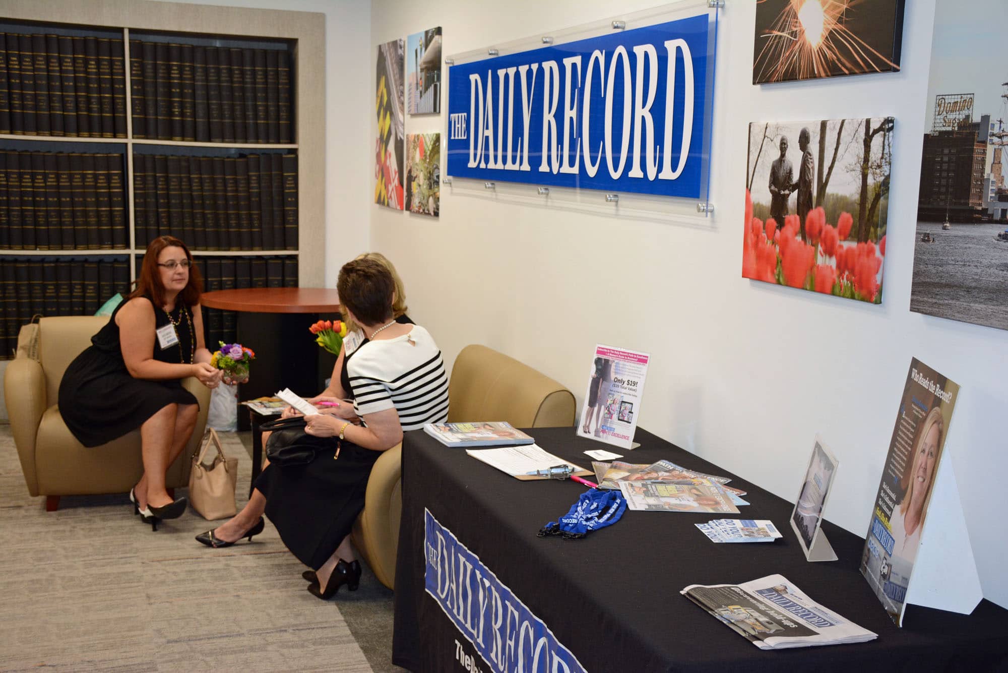 Networking in many corners of The Daily Record's offices...