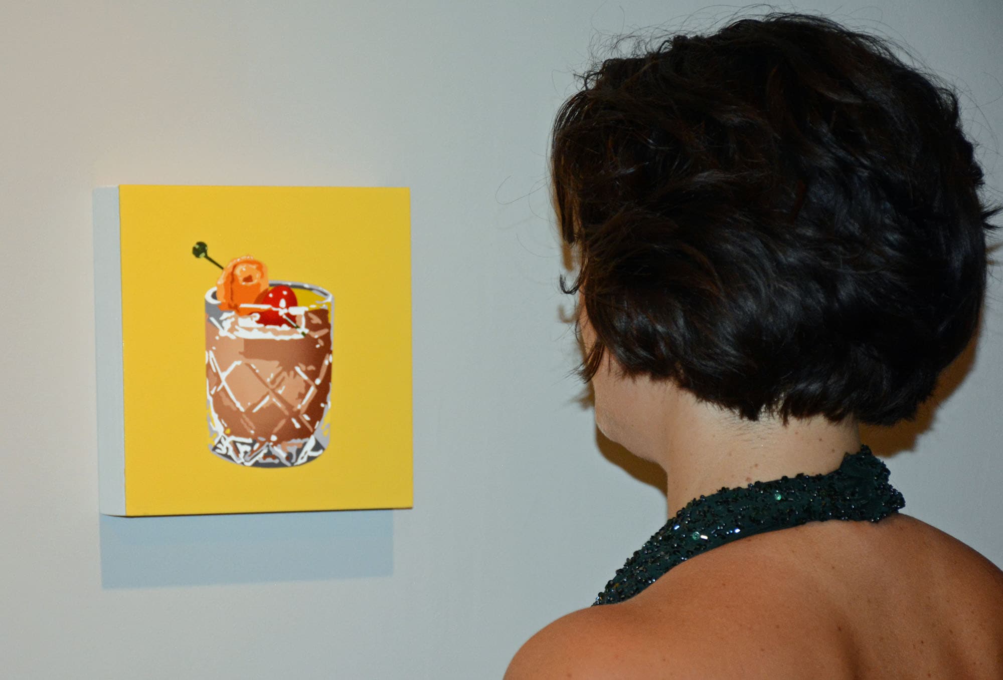 Lori Larusso's "Bourbon Cocktails" exhibition was on display in one room of the gallery