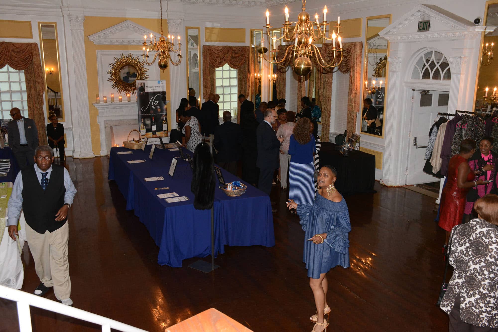 Guests could browse a buffet in one room, and a silent auction and vendors' offerings in another.