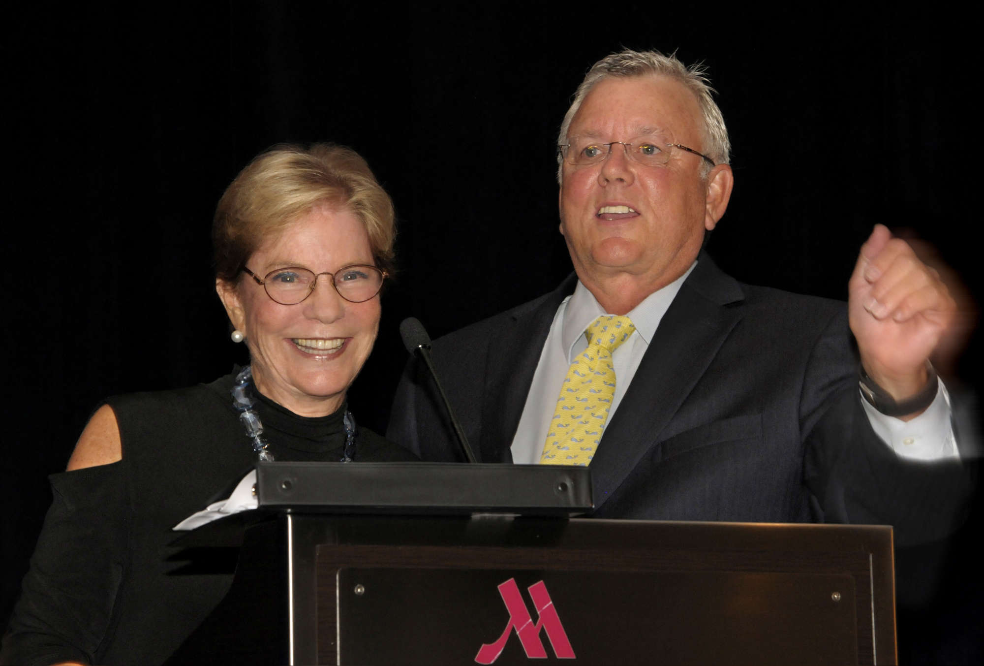 Pictured (LtoR) Marcy Kolodny, Dyslexia Tutoring Program CEO; and Mark Westervelt, Jemicy School assistant head of school (Photo by Studio Z Photography, courtesy Dyslexia Tutoring Program)