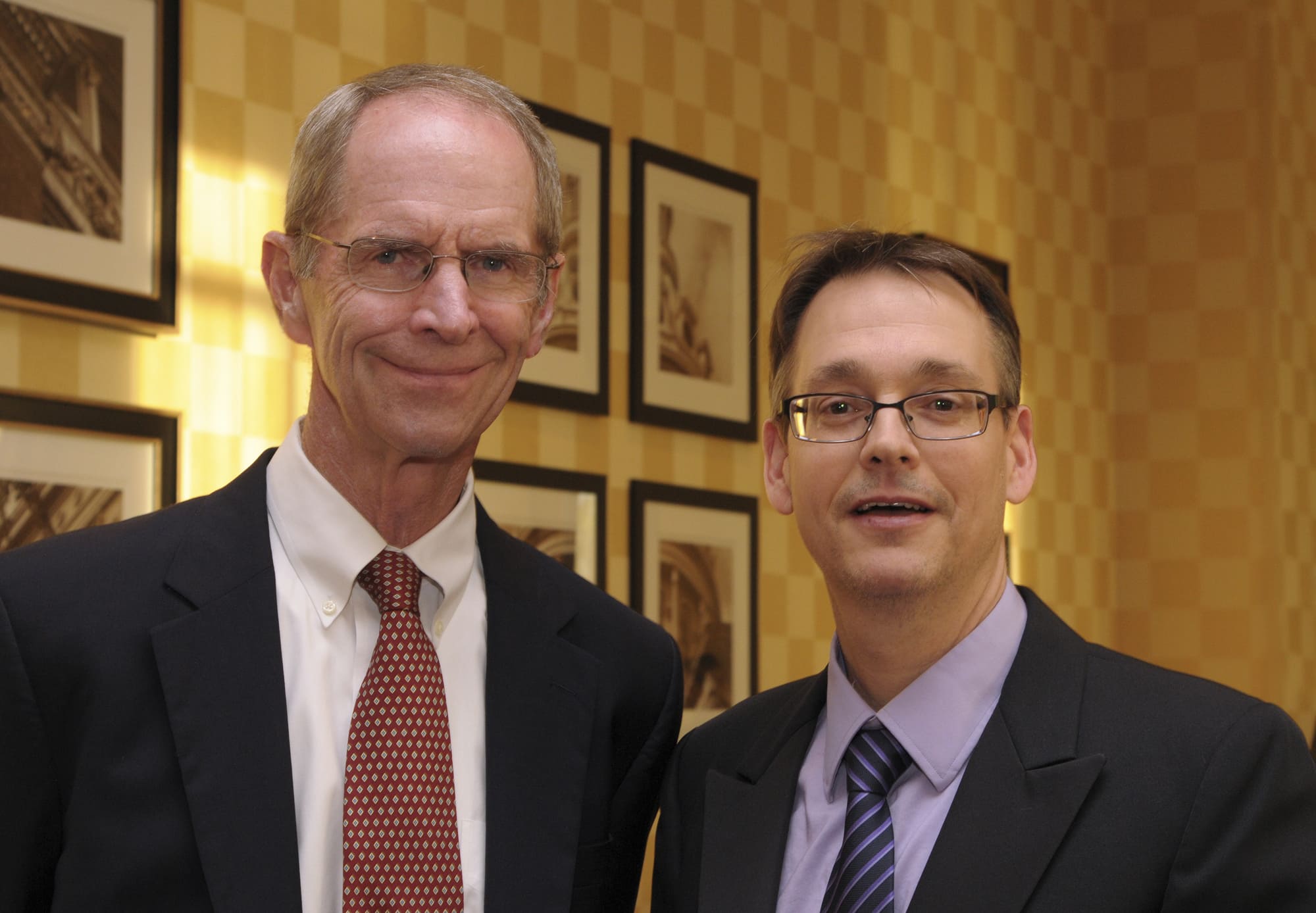 Pictured (LtoR) Pete Parr, DTP tutor; and Larry Steinfeldt, DTP student (Photo by Studio Z Photography, courtesy Dyslexia Tutoring Program)