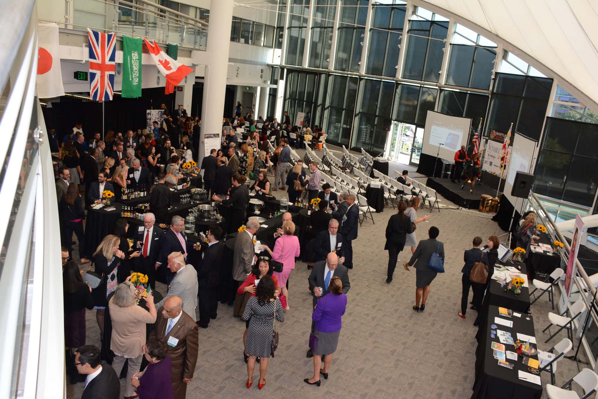 Internationally social at the Columbus Center...